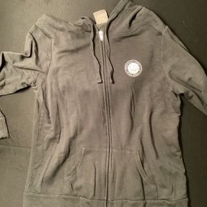 Large Gray Ivory Ella Zip-up Hoodie